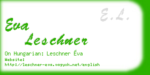 eva leschner business card